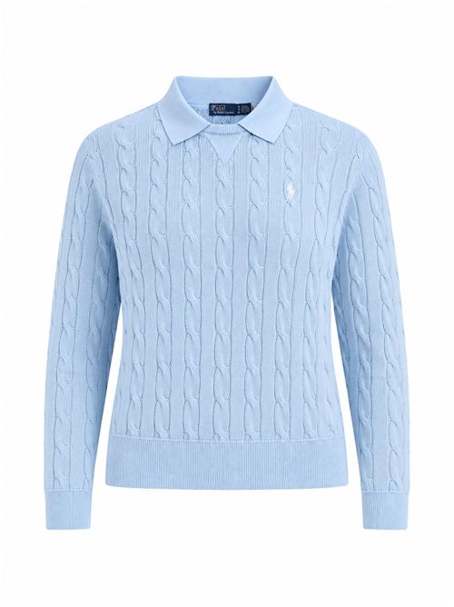 Maglia polo a trecce in cotone POLO RALPH LAUREN | 211B17612001